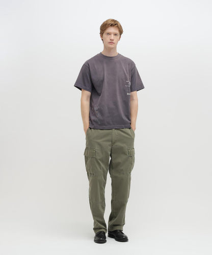 做舊海軍藍模板印花 短袖T恤 AGED-LOOK S/S NAVY STENCIL T-SHIRT