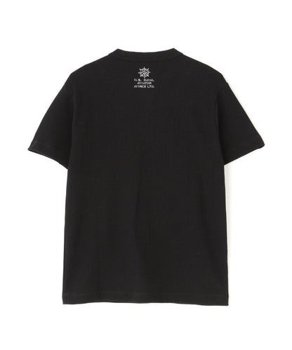 MINI WAFFLE HENRY NECK T-SHIRT “STENCIL” T恤