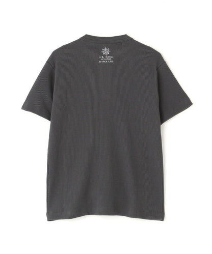 MINI WAFFLE HENRY NECK T-SHIRT “STENCIL” T恤
