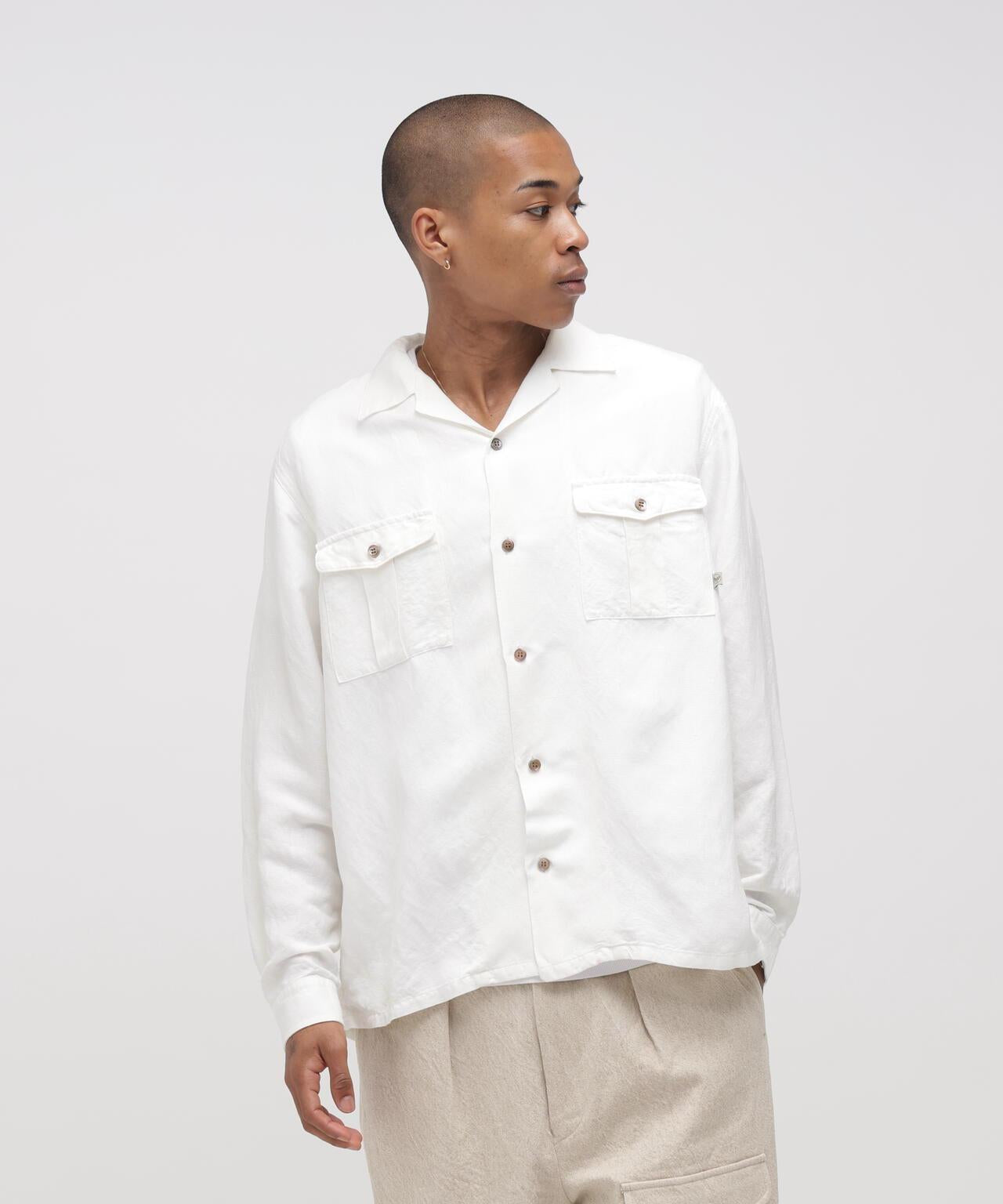TFQP by HANDROOM OPEN COLLAR SHIRT WHITE 襯衫
