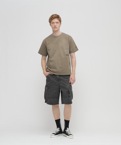 做舊海軍藍模板印花 短袖T恤 AGED-LOOK S/S NAVY STENCIL T-SHIRT