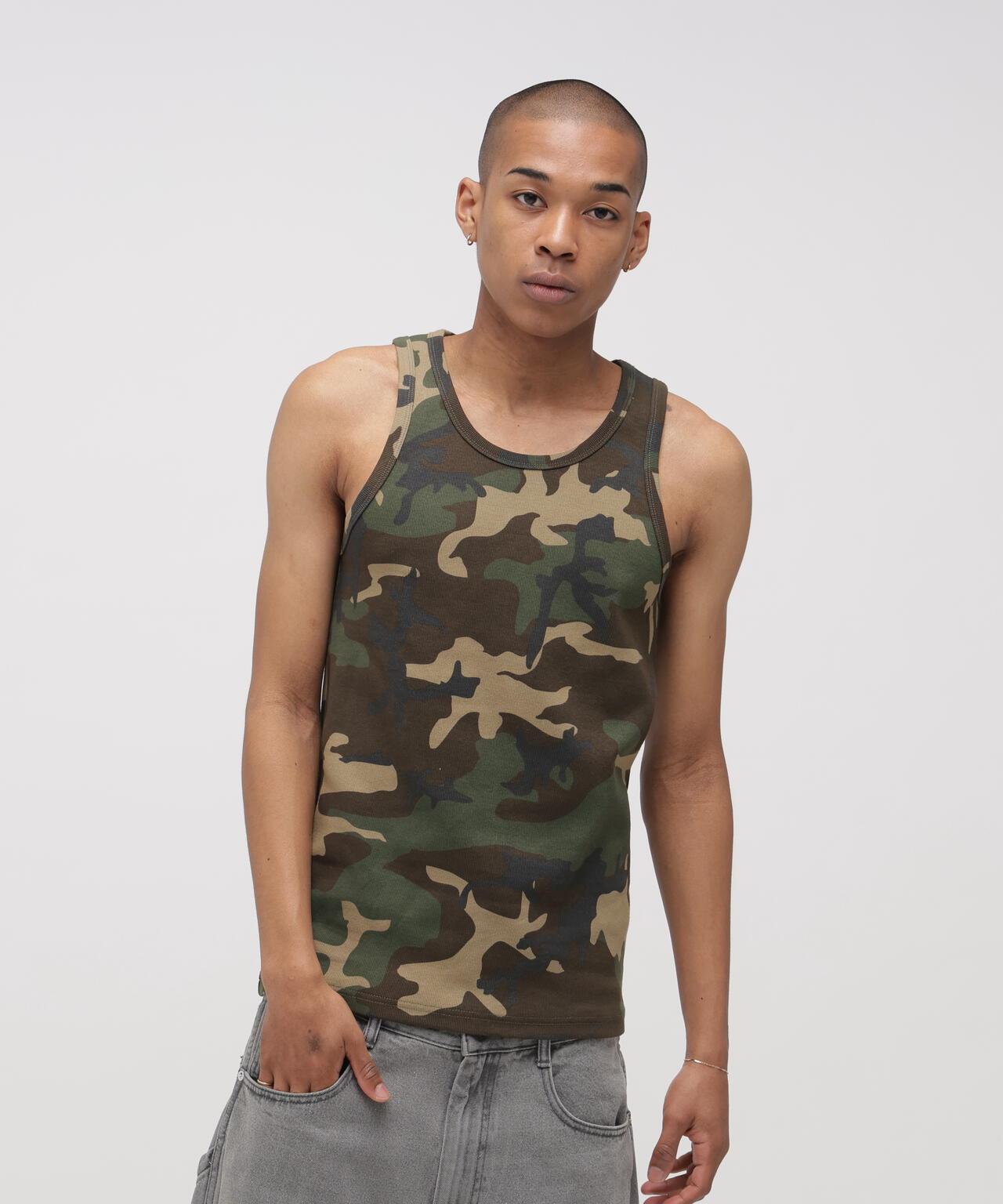 CAMO WIDE TANK TOP 背心