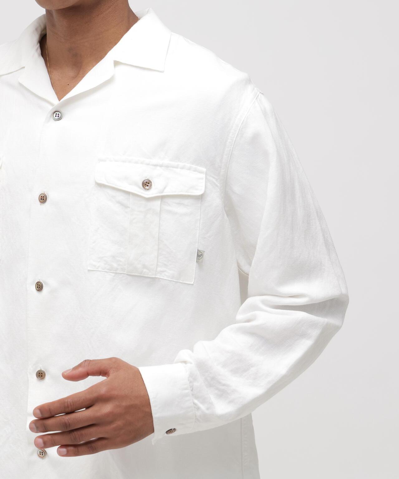 TFQP by HANDROOM OPEN COLLAR SHIRT WHITE 襯衫
