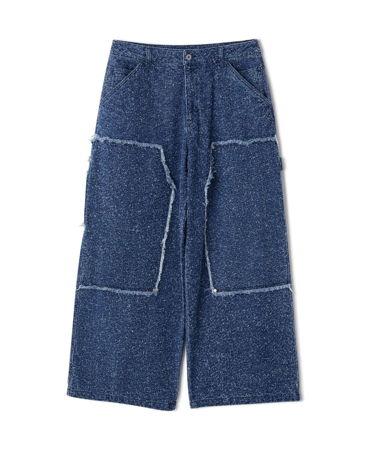 針刺工藝 雙膝設計 牛仔褲 NEEDLEPUNCH DENIM W-KNEE PANTS