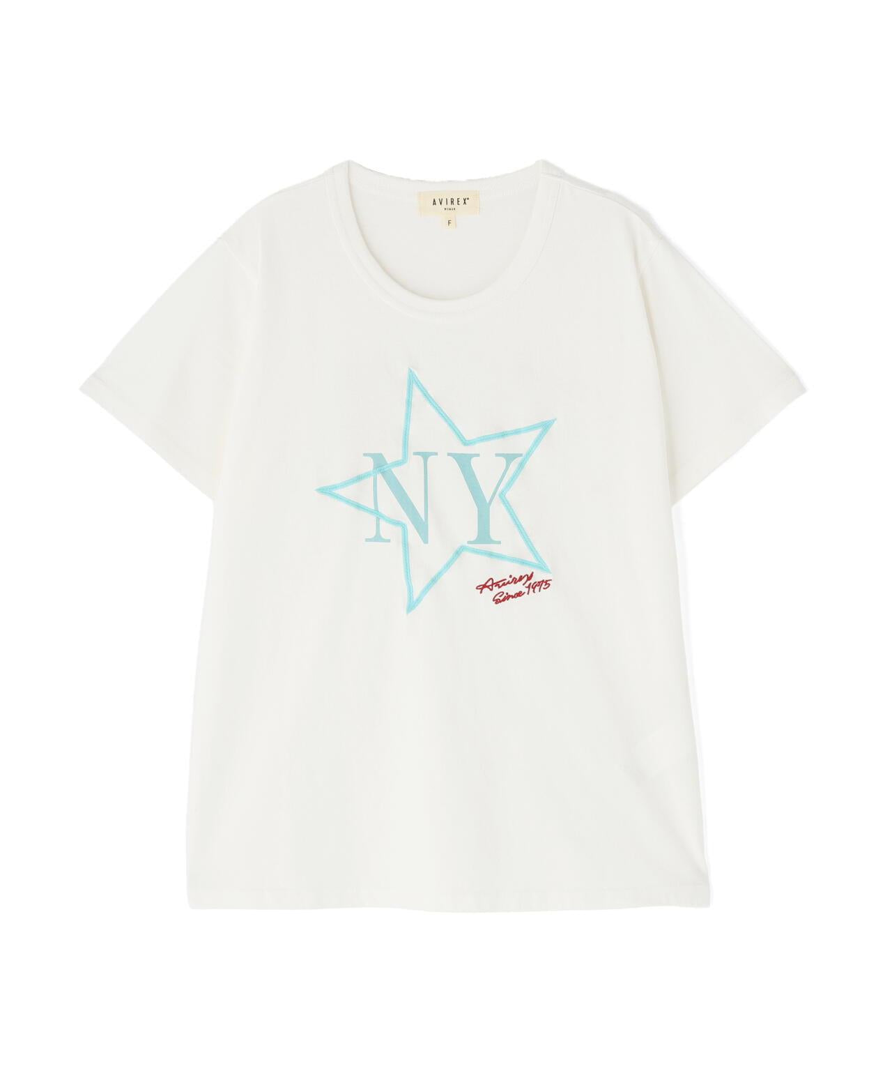 《WOMAN/直営店限定》 FADE WASH T‑SHIRT WITH STAR EMBROIDERY