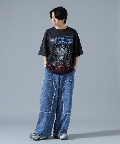 針刺工藝 雙膝設計 牛仔褲 NEEDLEPUNCH DENIM W-KNEE PANTS