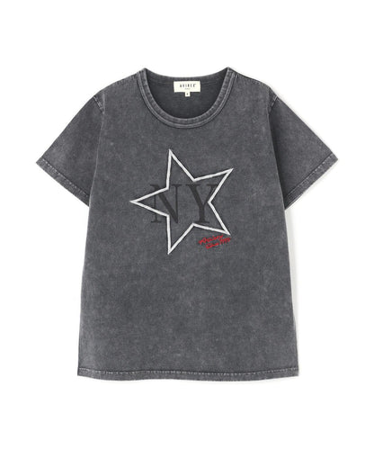 《WOMAN/直営店限定》 FADE WASH T‑SHIRT WITH STAR EMBROIDERY