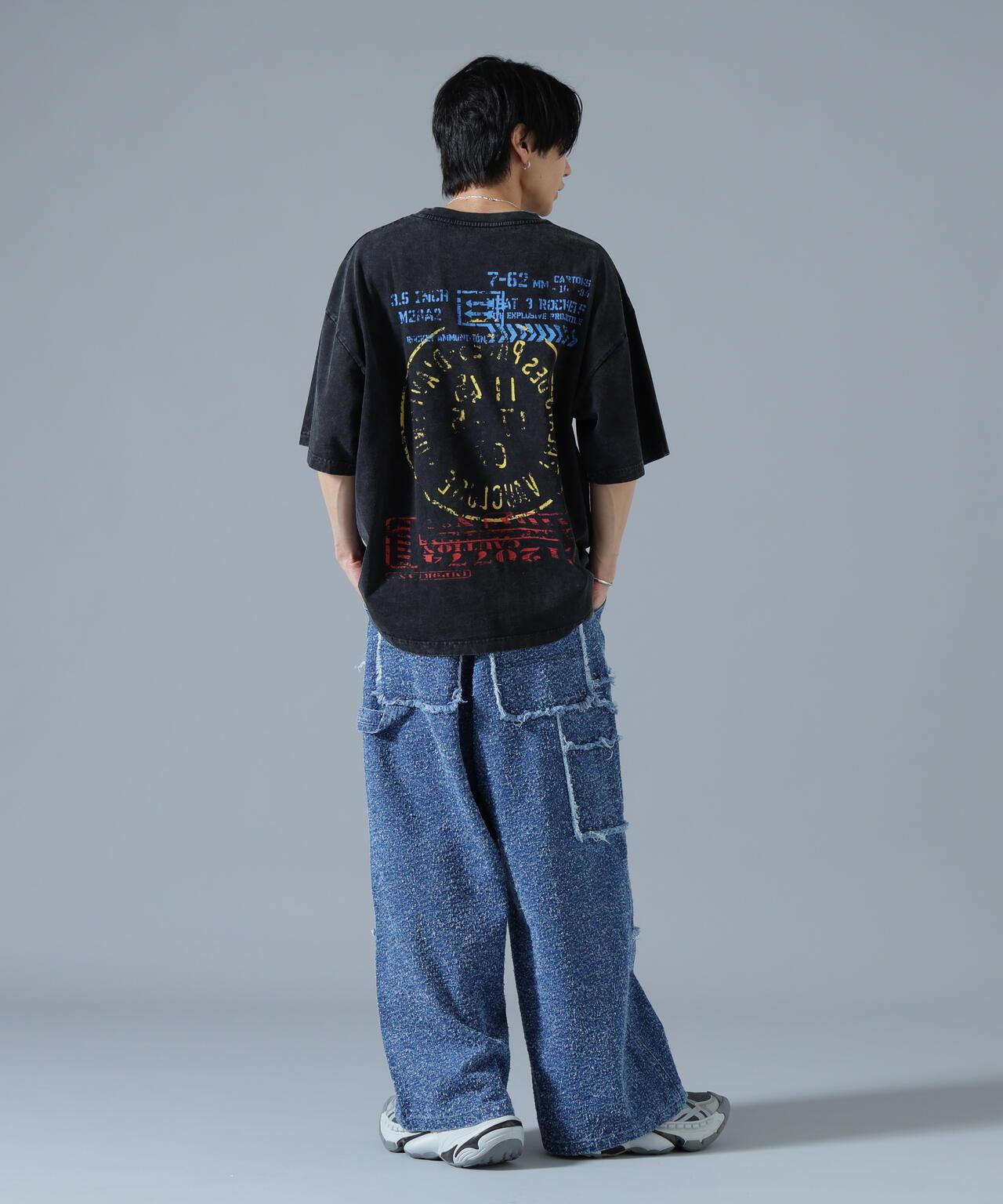 針刺工藝 雙膝設計 牛仔褲 NEEDLEPUNCH DENIM W-KNEE PANTS