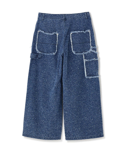 針刺工藝 雙膝設計 牛仔褲 NEEDLEPUNCH DENIM W-KNEE PANTS