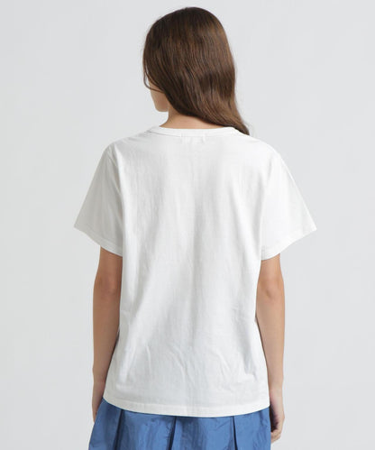《WOMAN/直営店限定》 FADE WASH T‑SHIRT WITH STAR EMBROIDERY
