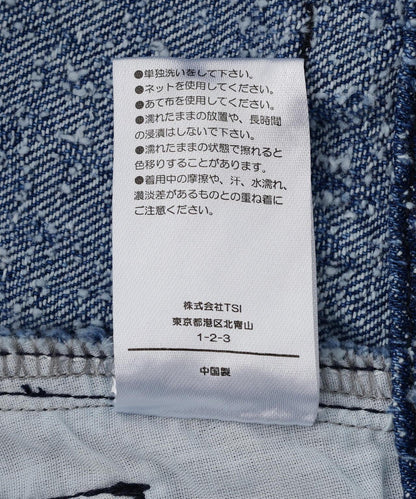 針刺工藝 雙膝設計 牛仔褲 NEEDLEPUNCH DENIM W-KNEE PANTS