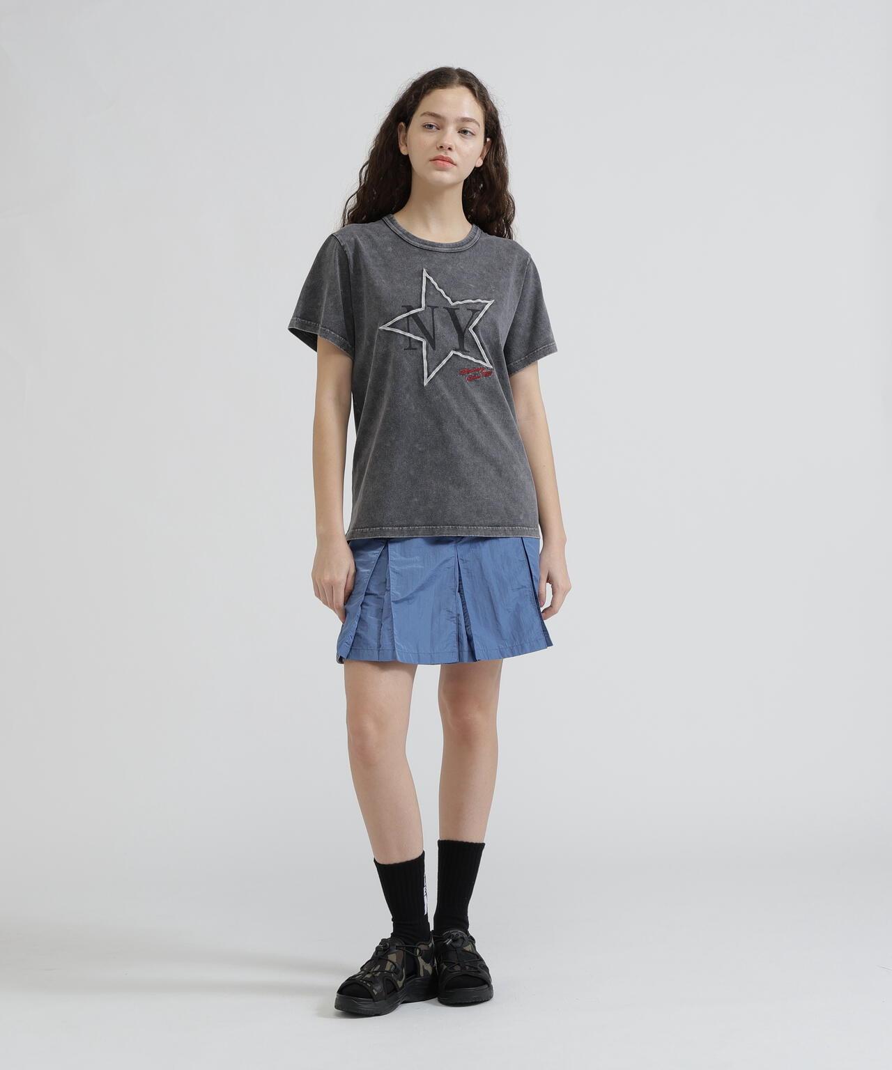 《WOMAN/直営店限定》 FADE WASH T‑SHIRT WITH STAR EMBROIDERY