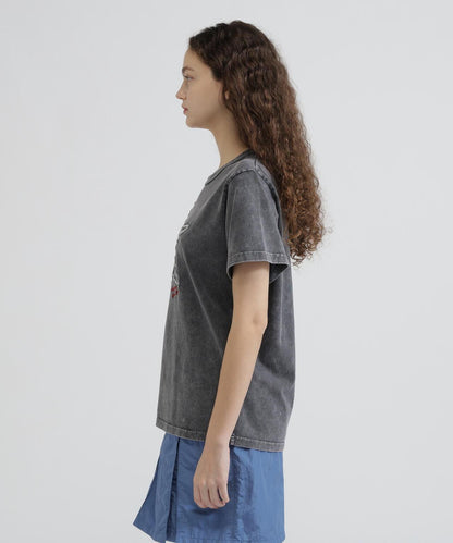 《WOMAN/直営店限定》 FADE WASH T‑SHIRT WITH STAR EMBROIDERY