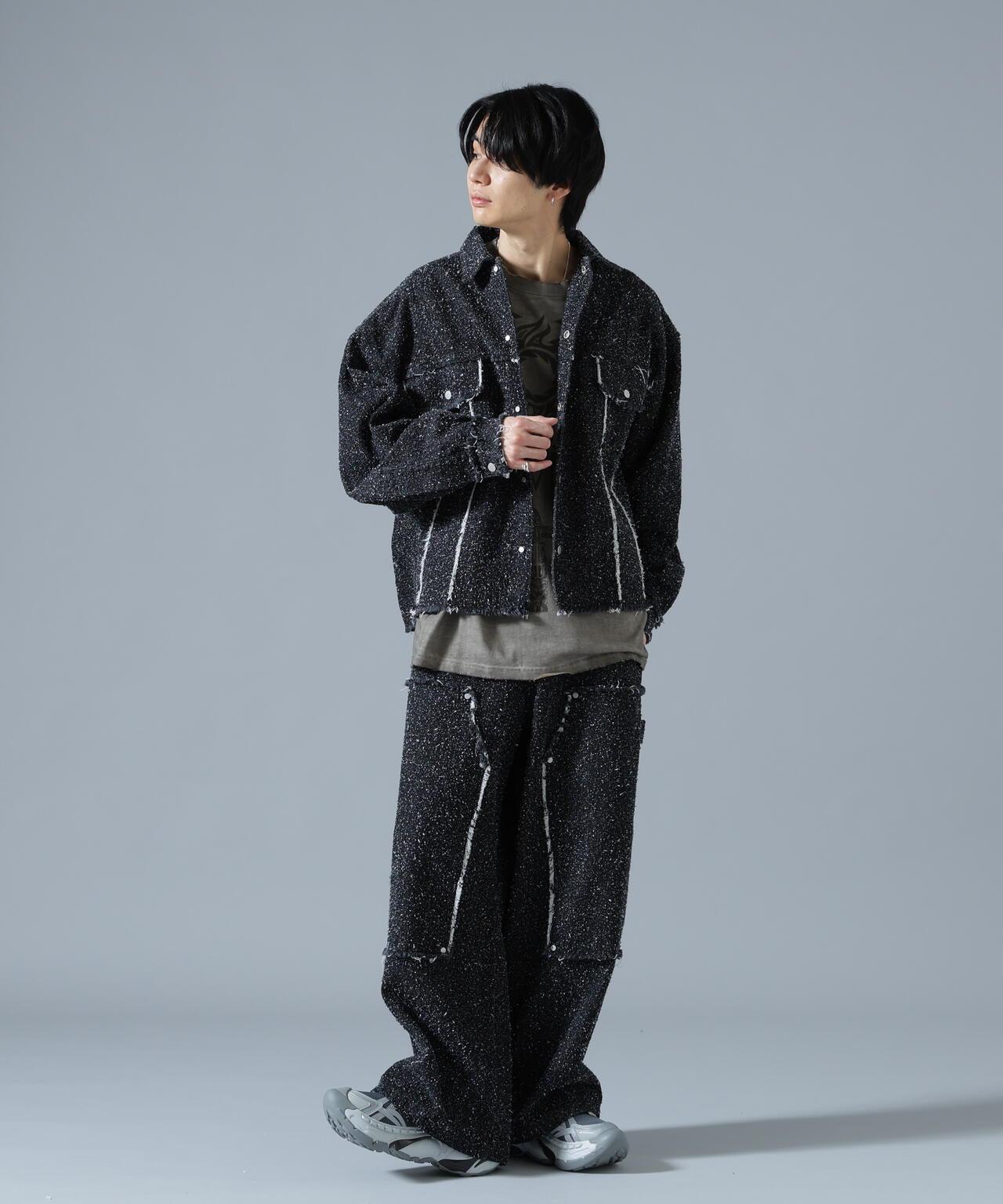 針刺工藝 雙膝設計 牛仔褲 NEEDLEPUNCH DENIM W-KNEE PANTS
