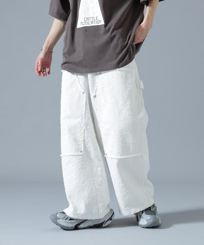 針刺工藝 雙膝設計 牛仔褲 NEEDLEPUNCH DENIM W-KNEE PANTS