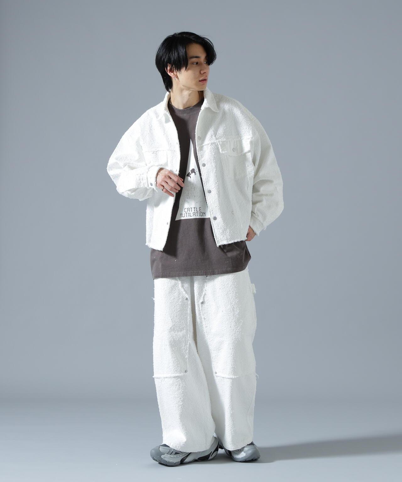 針刺工藝 雙膝設計 牛仔褲 NEEDLEPUNCH DENIM W-KNEE PANTS