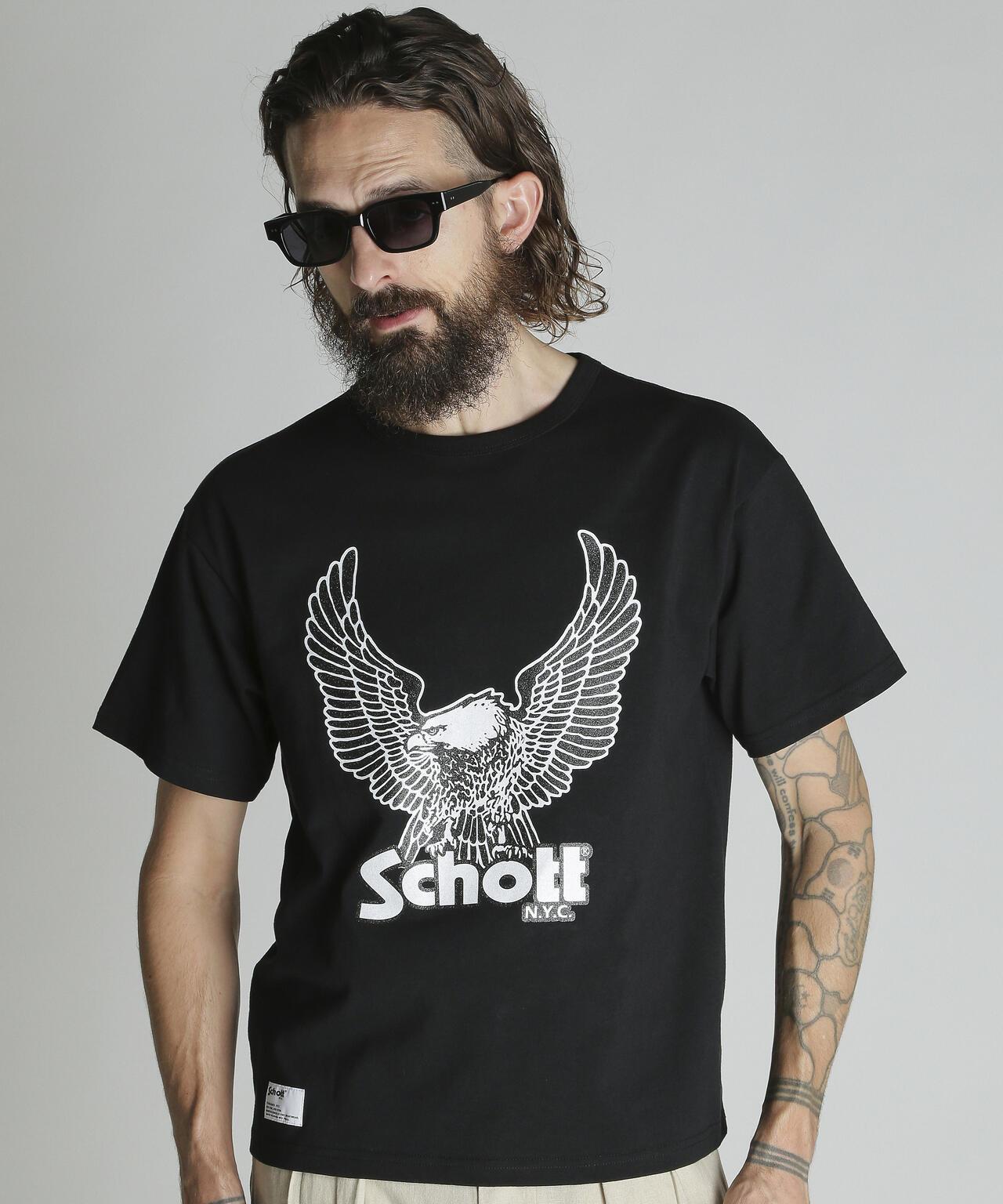 GLITTER EAGLE COMPACT T-SHIRT 閃粉鷹圖案 修身款 T恤