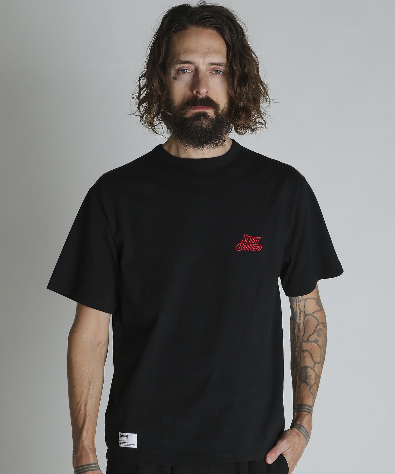 HEART.LOGO Schott BROS. EMB. T-SHIRT 心形Logo刺繡T恤