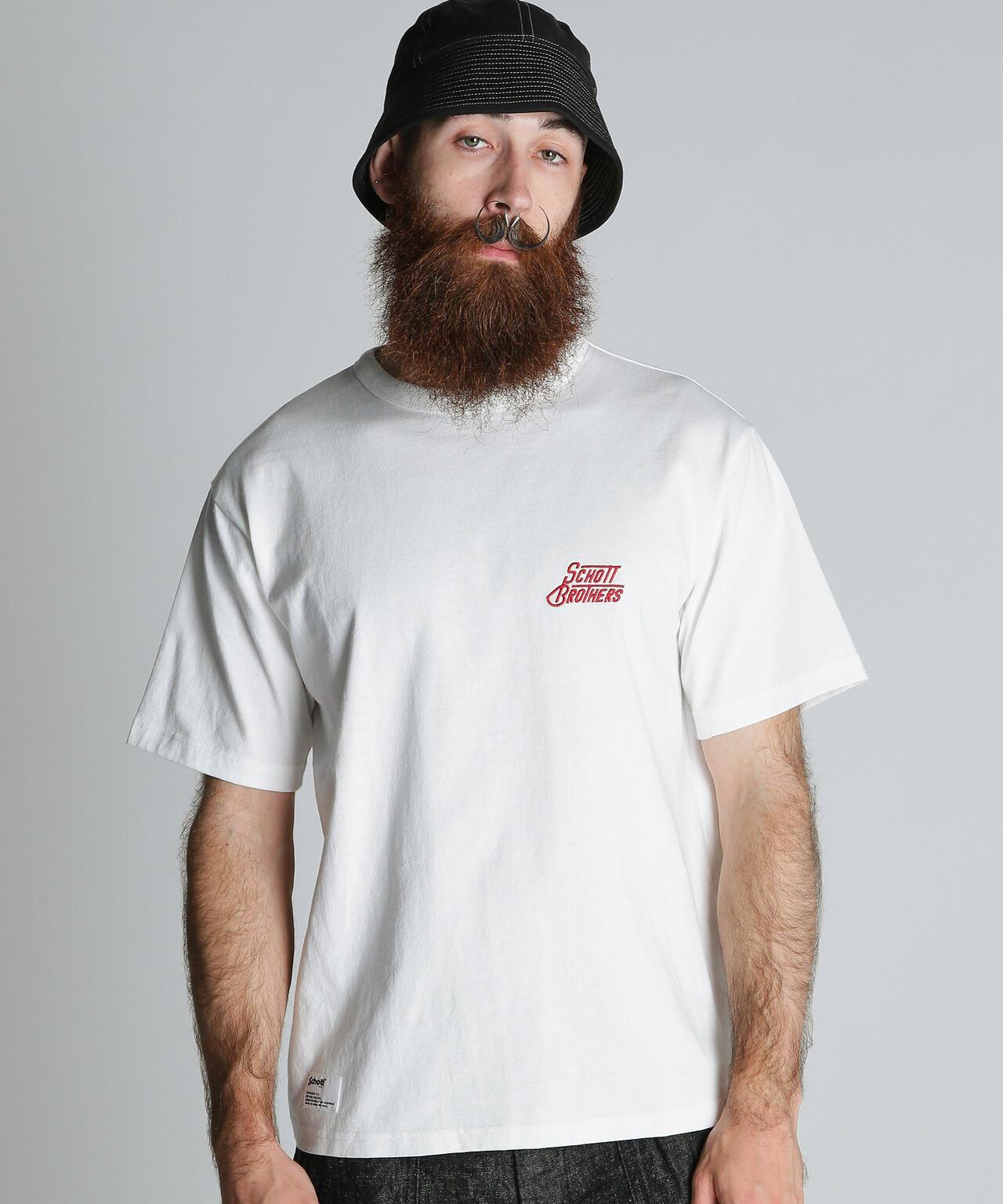 HEART.LOGO Schott BROS. EMB. T-SHIRT 心形Logo刺繡T恤
