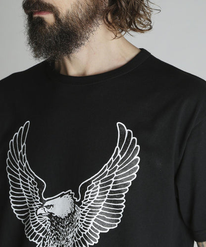 GLITTER EAGLE COMPACT T-SHIRT 閃粉鷹圖案 修身款 T恤