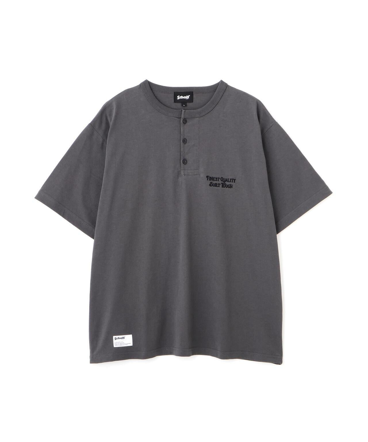 FINEST QUALITY BUILT TOUGH EMB. HENLEY T-SHIRT 刺繡 Henley T恤