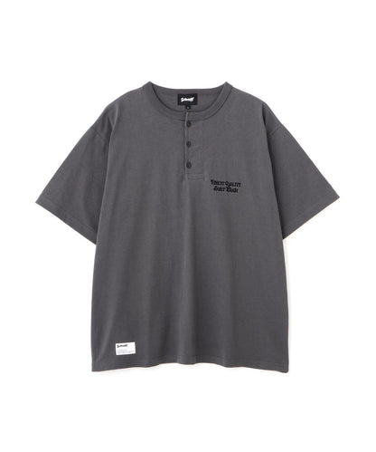 FINEST QUALITY BUILT TOUGH EMB. HENLEY T-SHIRT 刺繡 Henley T恤