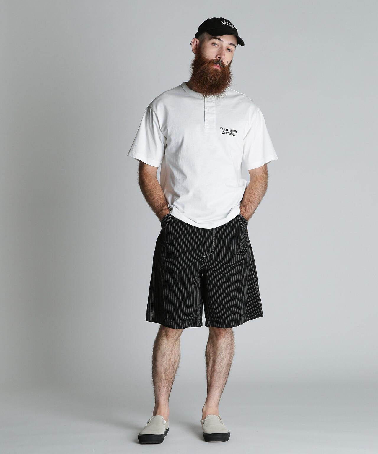 FINEST QUALITY BUILT TOUGH EMB. HENLEY T-SHIRT 刺繡 Henley T恤