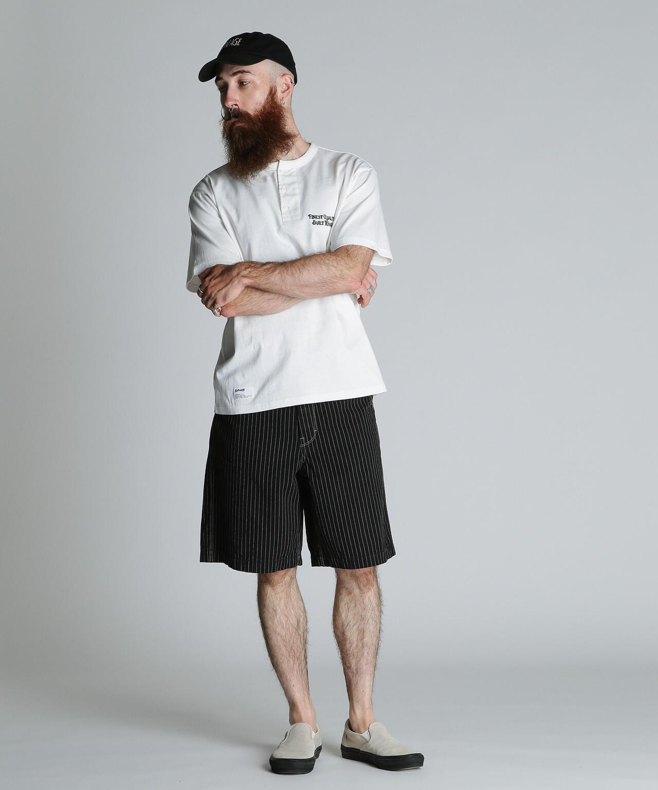 FINEST QUALITY BUILT TOUGH EMB. HENLEY T-SHIRT 刺繡 Henley T恤