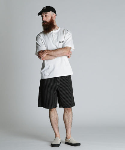 FINEST QUALITY BUILT TOUGH EMB. HENLEY T-SHIRT 刺繡 Henley T恤