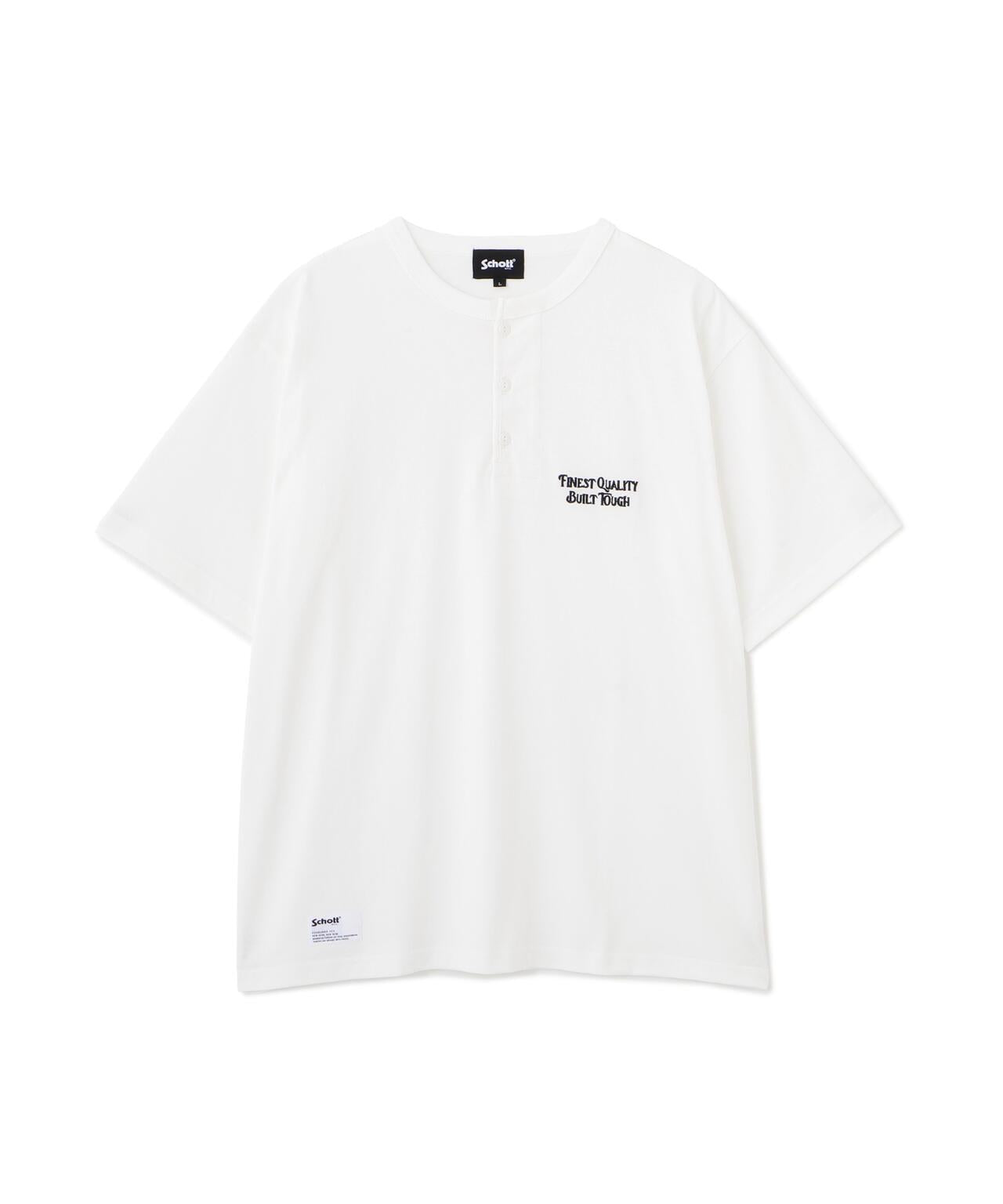 FINEST QUALITY BUILT TOUGH EMB. HENLEY T-SHIRT 刺繡 Henley T恤