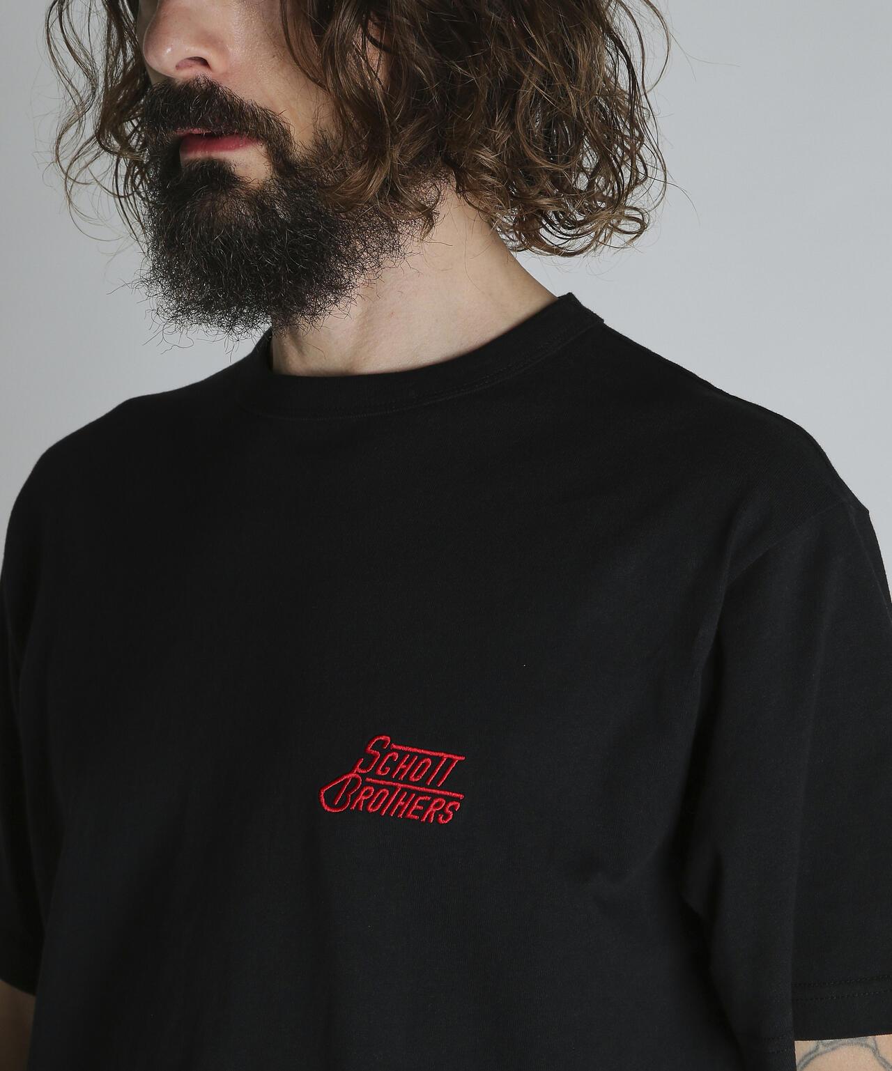 HEART.LOGO Schott BROS. EMB. T-SHIRT 心形Logo刺繡T恤