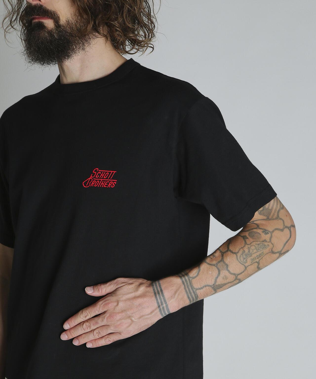 HEART.LOGO Schott BROS. EMB. T-SHIRT 心形Logo刺繡T恤