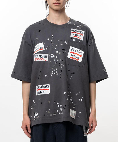 Maison MIHARAYASUHIRO EMBELLISHED STICKER TEE T恤