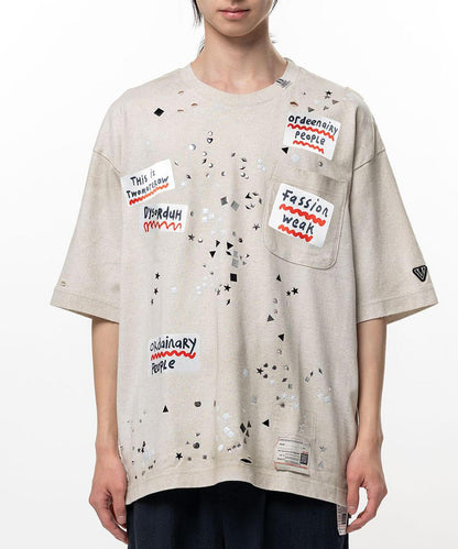 Maison MIHARAYASUHIRO EMBELLISHED STICKER TEE T恤