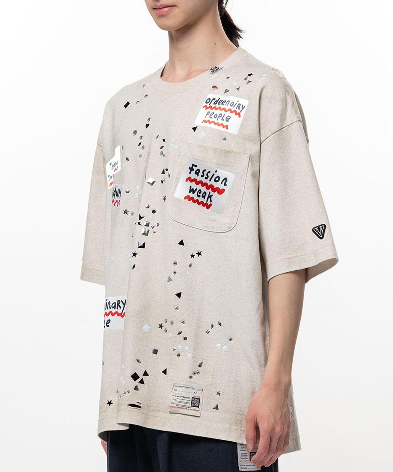Maison MIHARAYASUHIRO EMBELLISHED STICKER TEE T恤