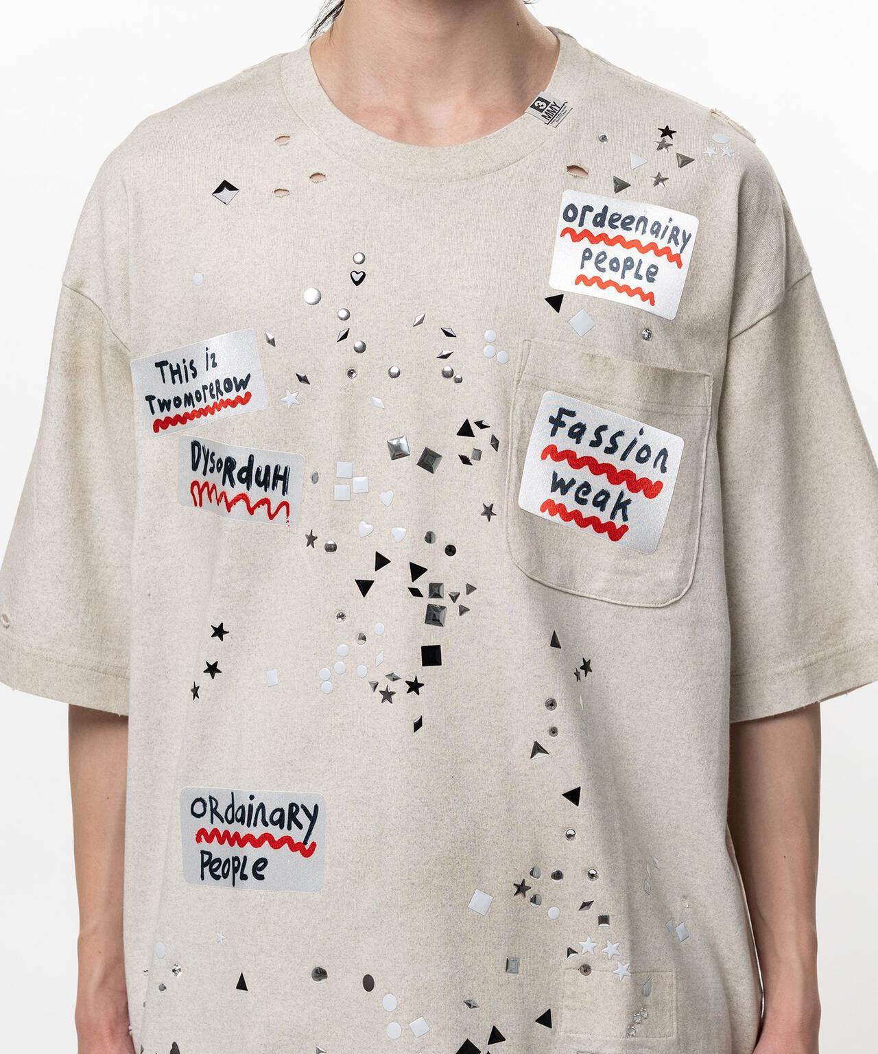 Maison MIHARAYASUHIRO EMBELLISHED STICKER TEE T恤