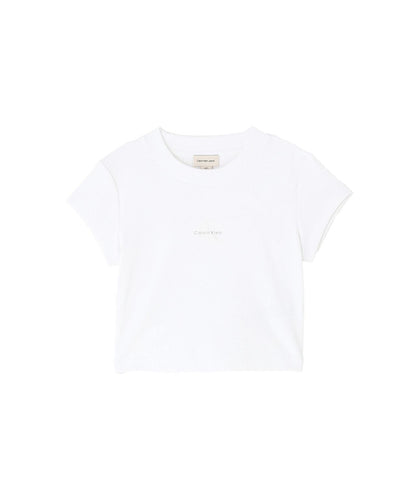 Calvin Klein MONOLOGO BABY TEE 字母印花短款T恤