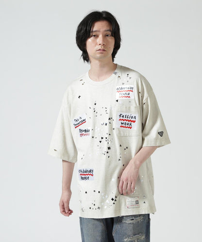 Maison MIHARAYASUHIRO EMBELLISHED STICKER TEE T恤