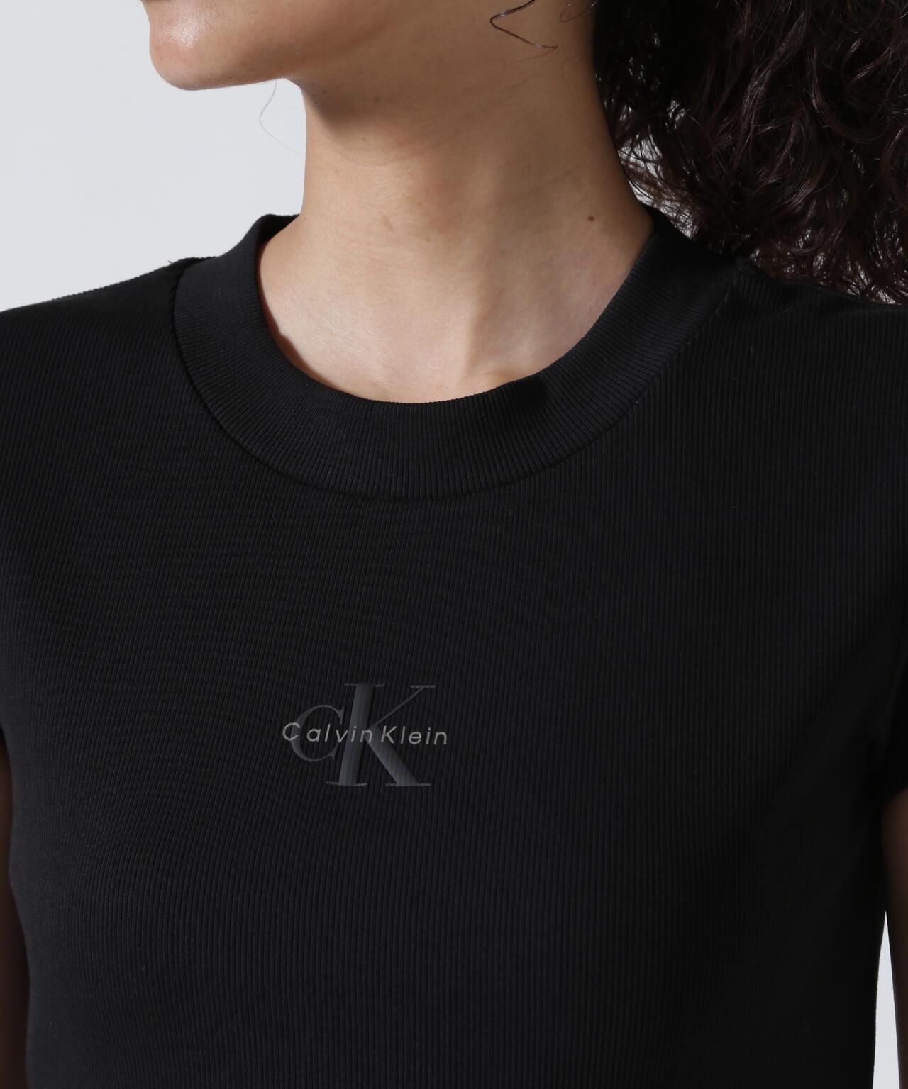 Calvin Klein MONOLOGO BABY TEE 字母印花短款T恤