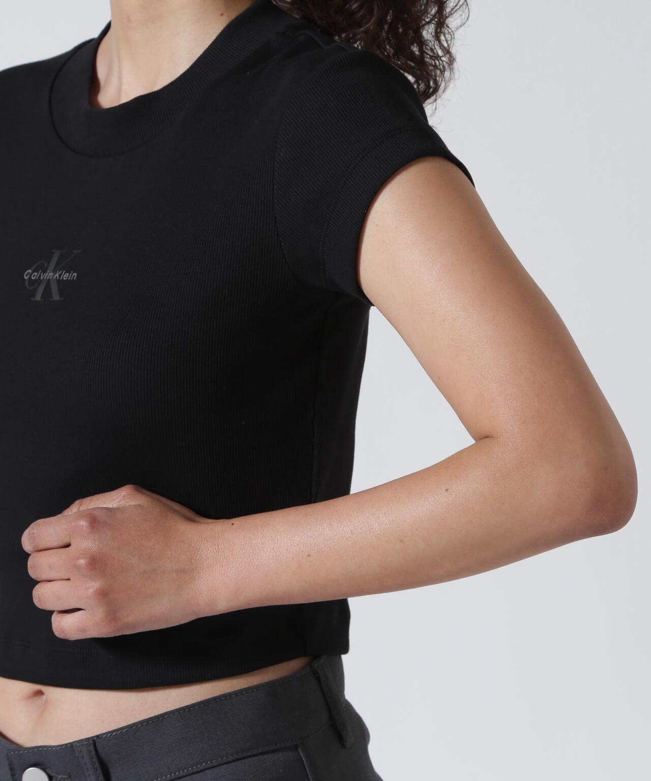 Calvin Klein MONOLOGO BABY TEE 字母印花短款T恤