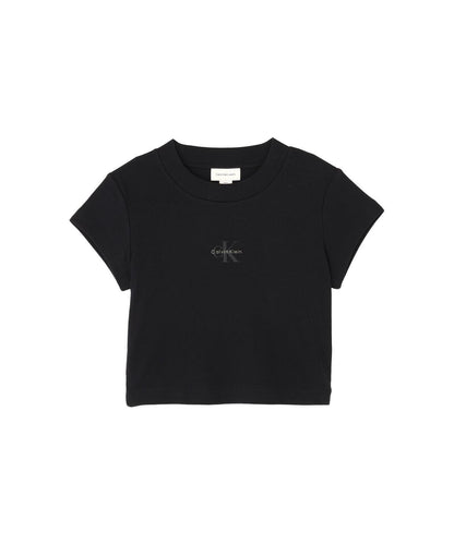Calvin Klein MONOLOGO BABY TEE 字母印花短款T恤