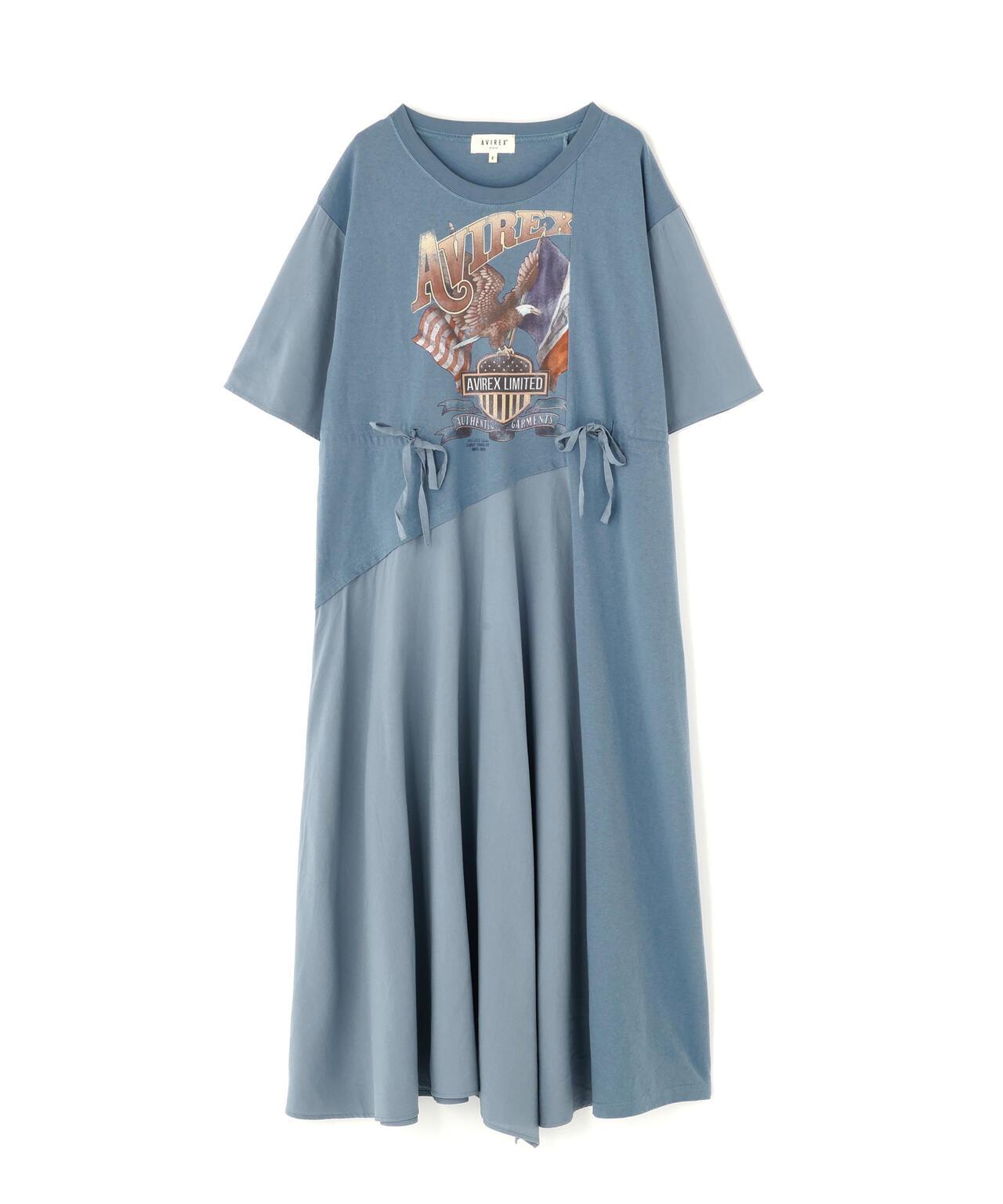 REMAKE‐STYLE DRESS WITH EAGLE PRINT 連衣裙