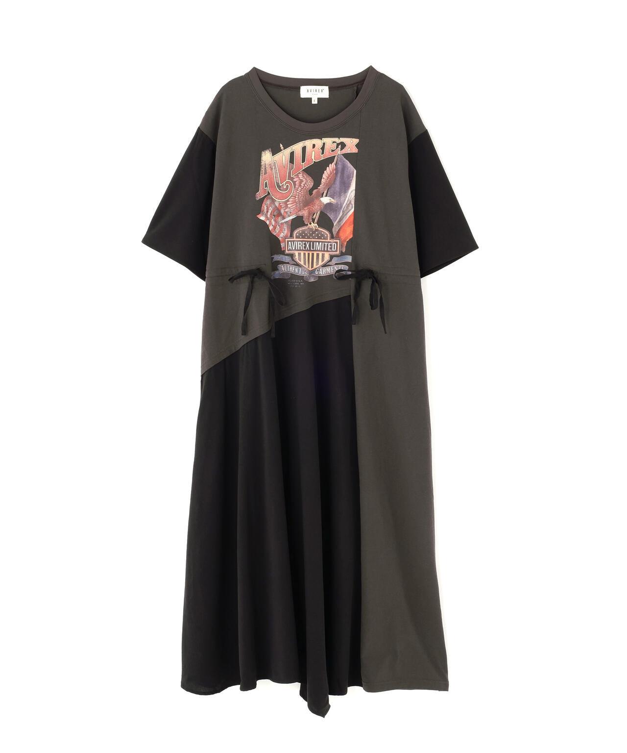 REMAKE‐STYLE DRESS WITH EAGLE PRINT 連衣裙