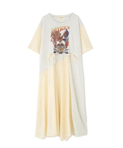REMAKE‐STYLE DRESS WITH EAGLE PRINT 連衣裙