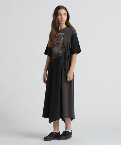 REMAKE‐STYLE DRESS WITH EAGLE PRINT 連衣裙