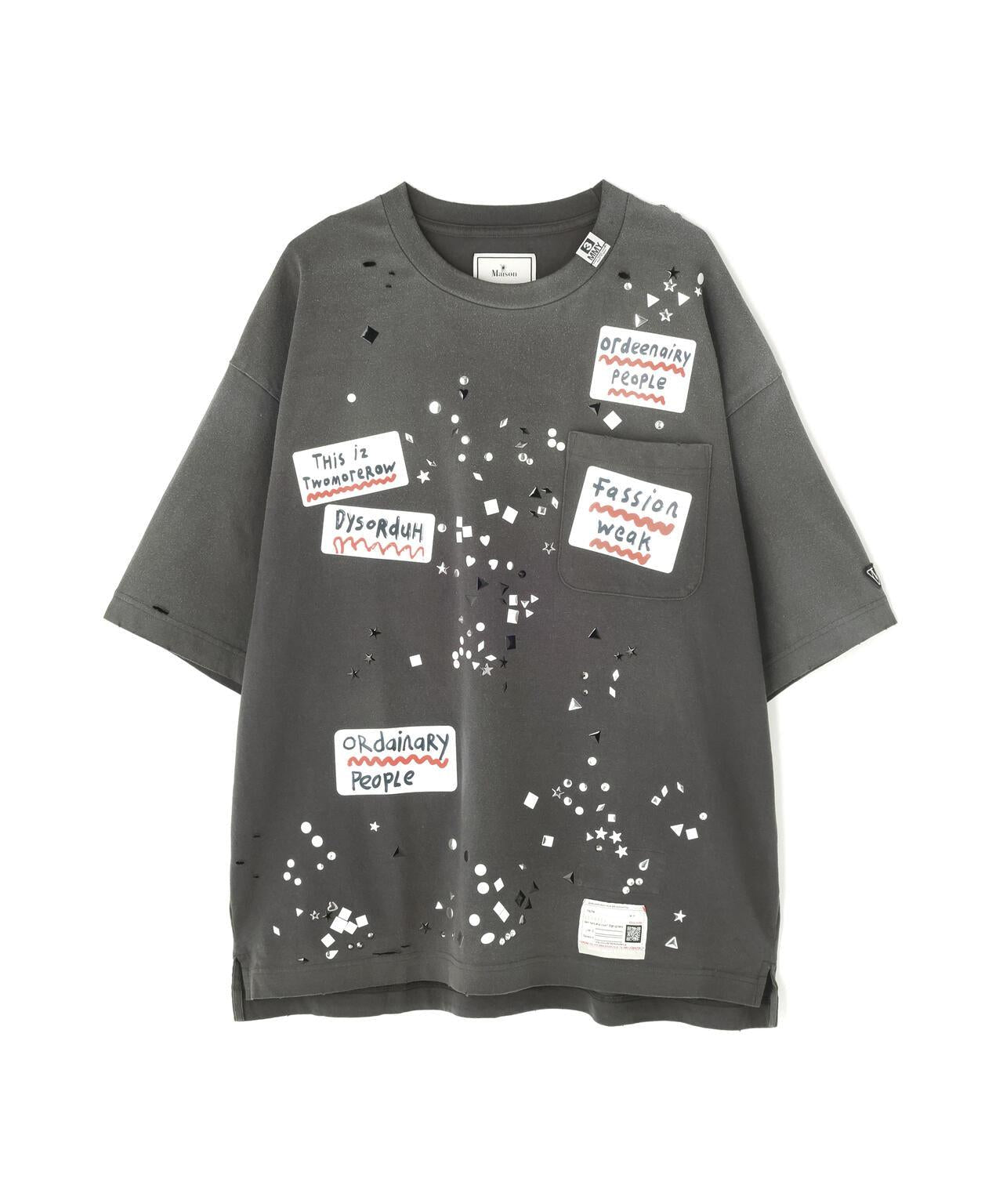 Maison MIHARAYASUHIRO EMBELLISHED STICKER TEE T恤