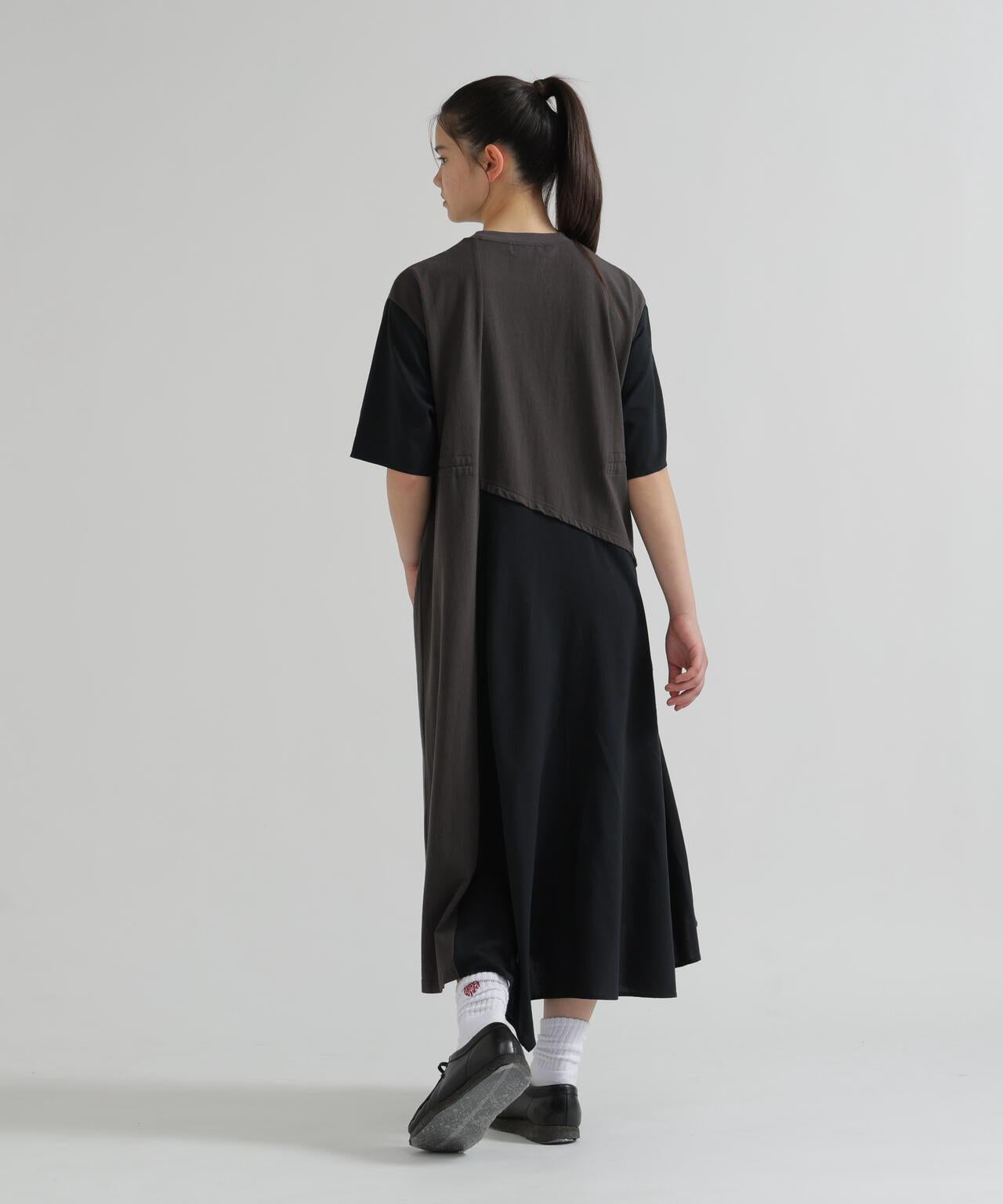 REMAKE‐STYLE DRESS WITH EAGLE PRINT 連衣裙