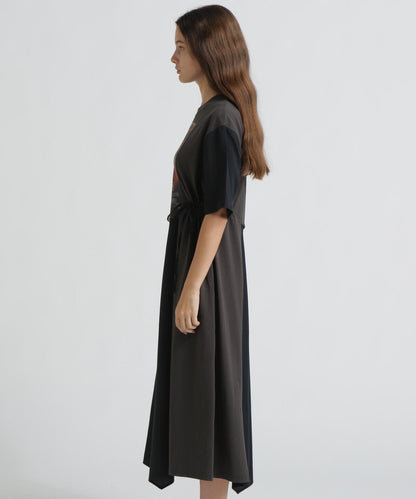 REMAKE‐STYLE DRESS WITH EAGLE PRINT 連衣裙
