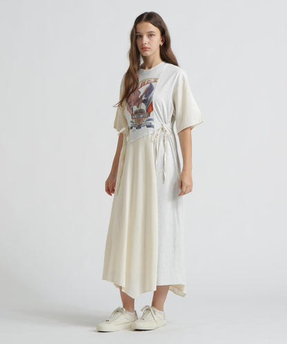 REMAKE‐STYLE DRESS WITH EAGLE PRINT 連衣裙