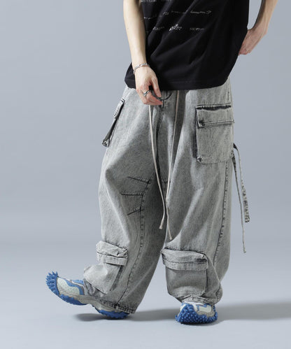 DankeSchon MULTI POCKET DENIM CARGO PANTS（&DEPOT）